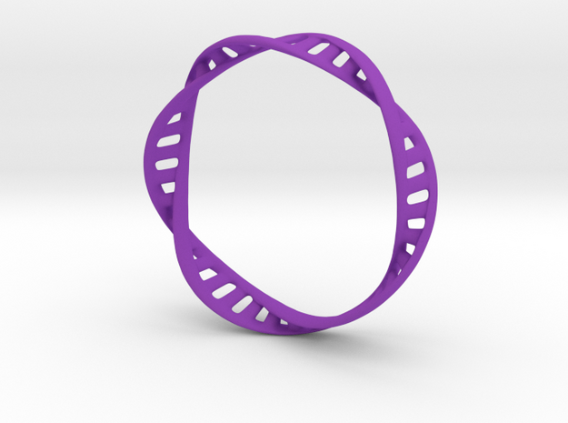 DNA Bracelet (Large) in Purple Processed Versatile Plastic