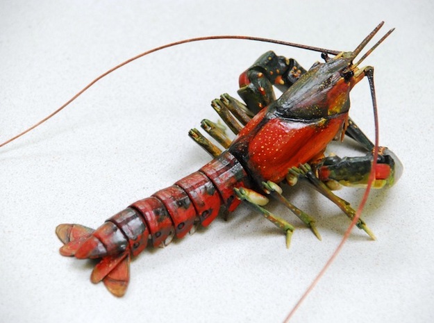 Articulated Crayfish in White Natural Versatile Plastic