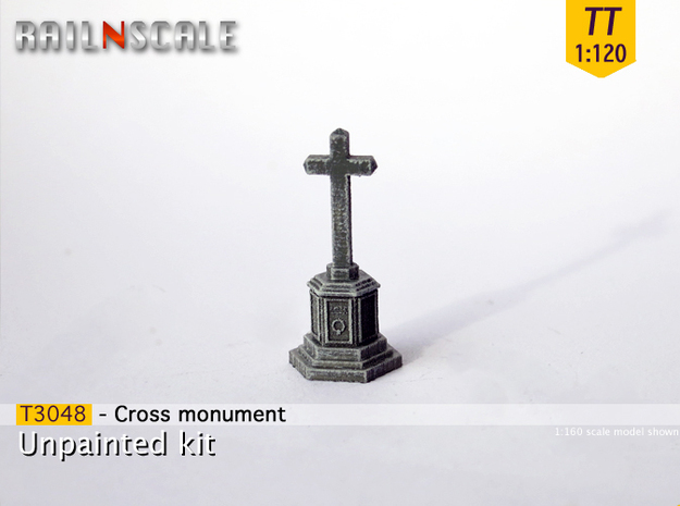 Cross memorial (TT 1:120) in Tan Fine Detail Plastic