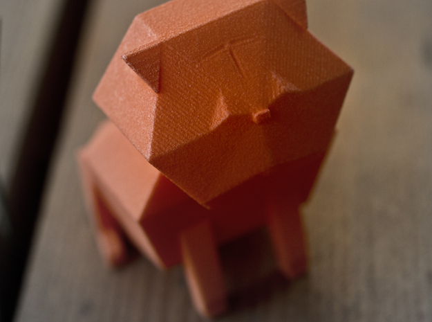 Folded Sculpture Dogs, Pugs in Full Color Sandstone