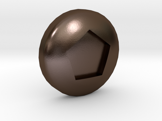 Pentagonal Ball - Supernova Soccer in Polished Bronze Steel