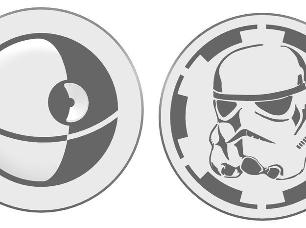 Trooper Challenge coin in Polished Silver
