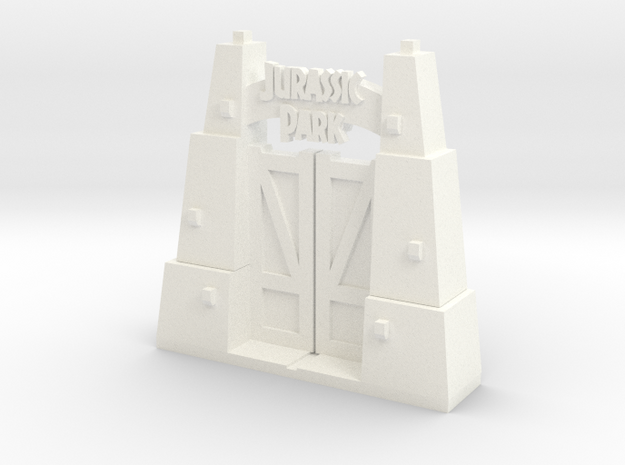 Jurassic Park Gate in White Processed Versatile Plastic