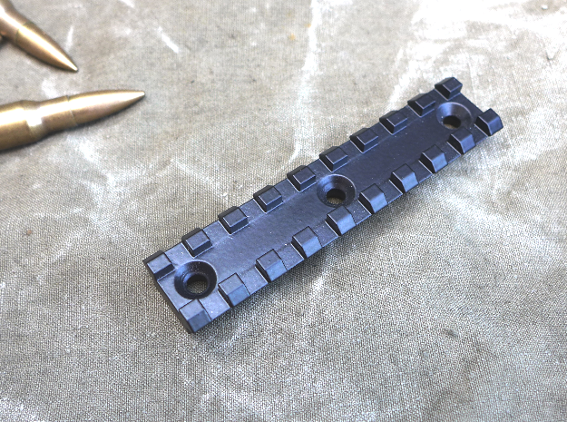 9 slot Keymod Picatinny rail in Black Natural Versatile Plastic