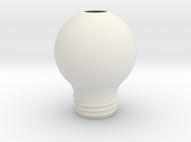 Upside Down Lamp SMALL in White Natural Versatile Plastic