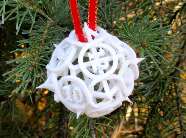 Thorn d12 Ornament in White Natural Versatile Plastic