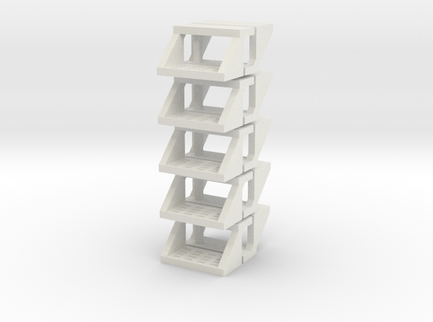 10 Truck Steps (for 1/64 Applications) in White Natural Versatile Plastic