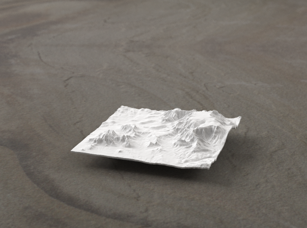 3'' Sedona Terrain Model, Arizona, USA in White Natural Versatile Plastic