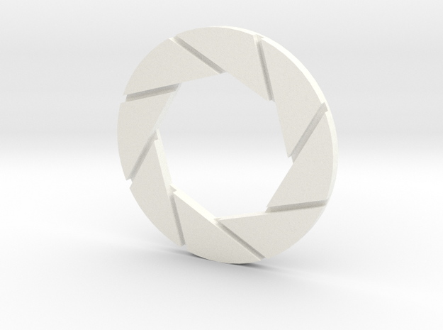 Aperture Logo 5in Thin in White Processed Versatile Plastic