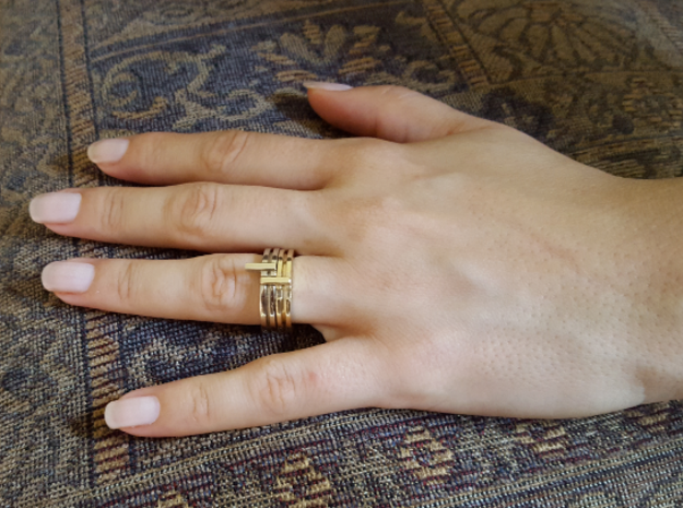Stackable Ring Size 7 in Polished Brass
