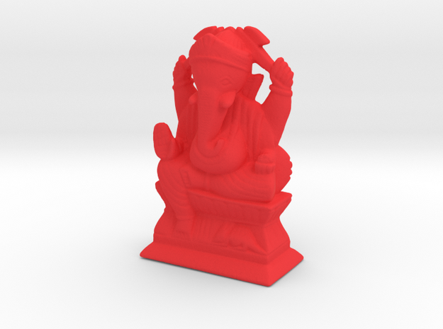 Ganesha in Red Processed Versatile Plastic