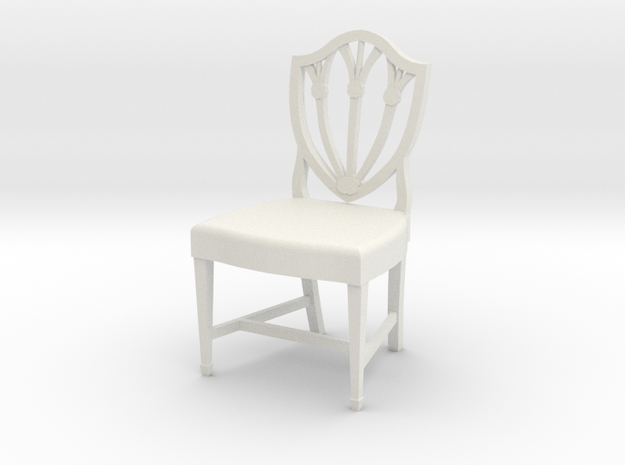  1:24 Shield Chair (Not Full Size) in White Natural Versatile Plastic