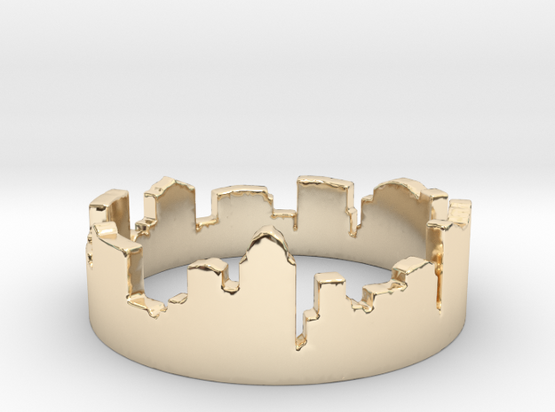 Columbus Night Ohio Ring (Size-5) in 14k Gold Plated Brass: 5 / 49