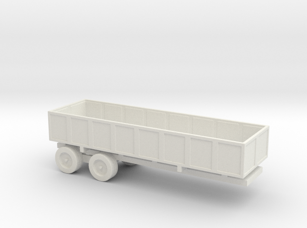 1/110 Scale M-35 Cargo Trailer in White Natural Versatile Plastic