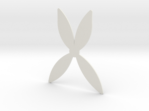 Hawk Moth Pendant in White Natural Versatile Plastic