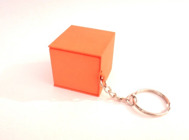 Box for small "SOMA cube" (please see the product) in Orange Processed Versatile Plastic