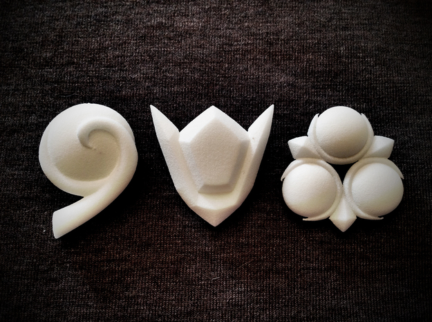 Spiritual Stones - Sculptures / Necklace in White Processed Versatile Plastic