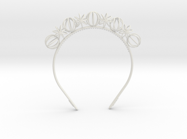 Sphere headband in White Natural Versatile Plastic