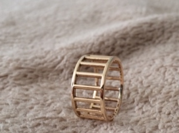 Albaro Ring Size-13 in 18k Gold Plated Brass