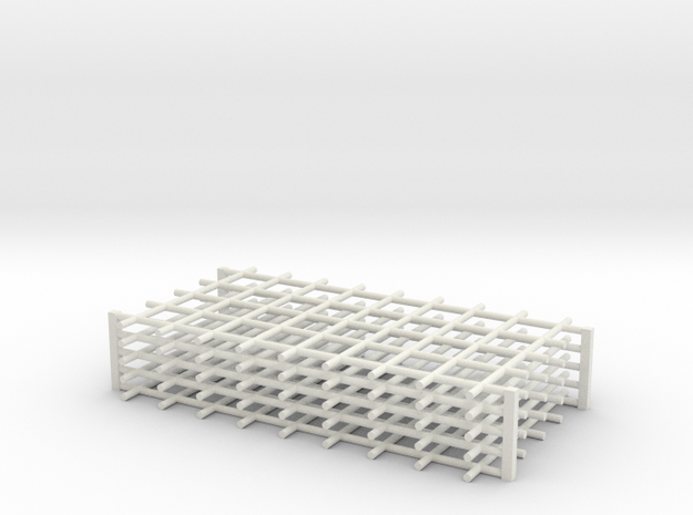 Rebar Grid 4 Feet x 8 Feet 1-87 HO Scale  in White Natural Versatile Plastic