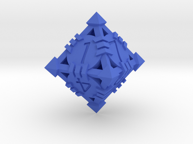 D8 - Andrew Bell 3d - Design1 in Blue Processed Versatile Plastic