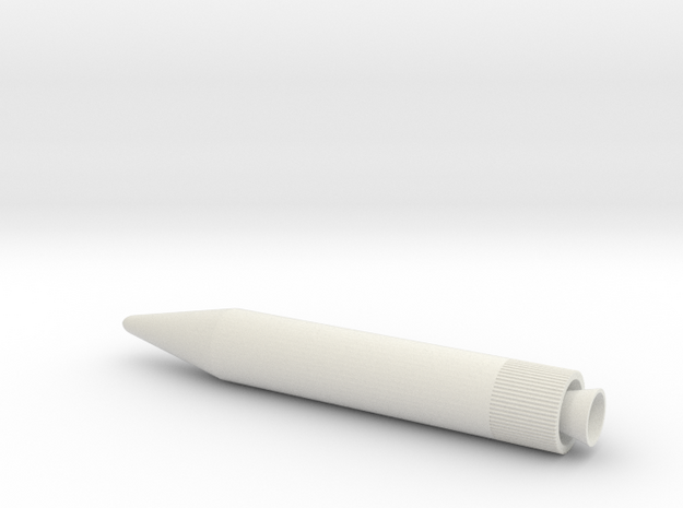 1/110 Scale Jupiter Missile in White Natural Versatile Plastic