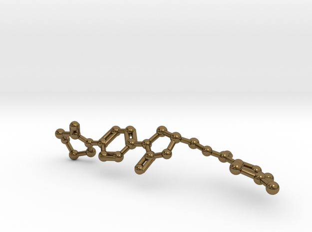 Rivaroxaban Molecule Model in Polished Bronze