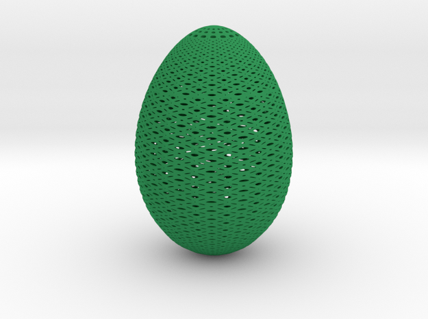 Designer Egg 3 in Green Processed Versatile Plastic