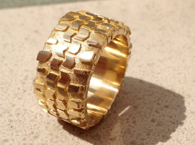 Superswamper Male in 14k Gold Plated Brass: 9.5 / 60.25