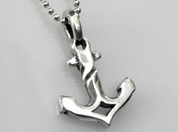 Anchor charm in 14k White Gold