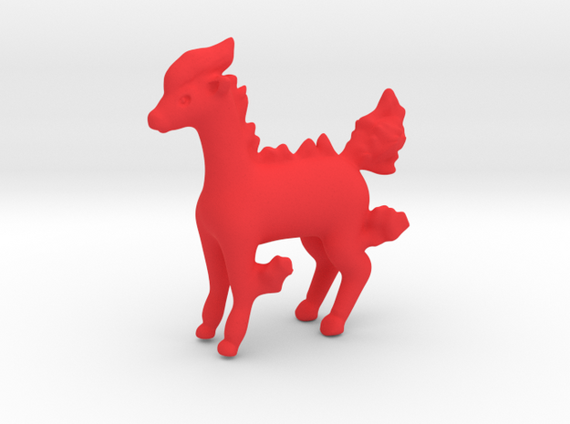 Ponyta in Red Processed Versatile Plastic