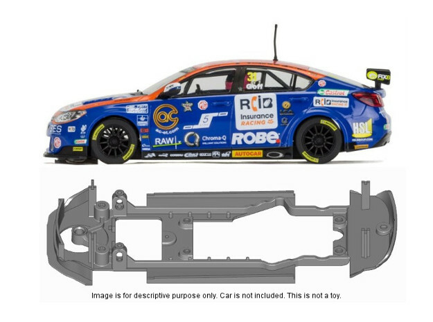 S16-ST4 Chassis for Scalextric MG6 SSD/STD in Black Natural Versatile Plastic