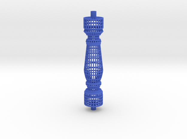 Baluster_wireframe in Blue Processed Versatile Plastic