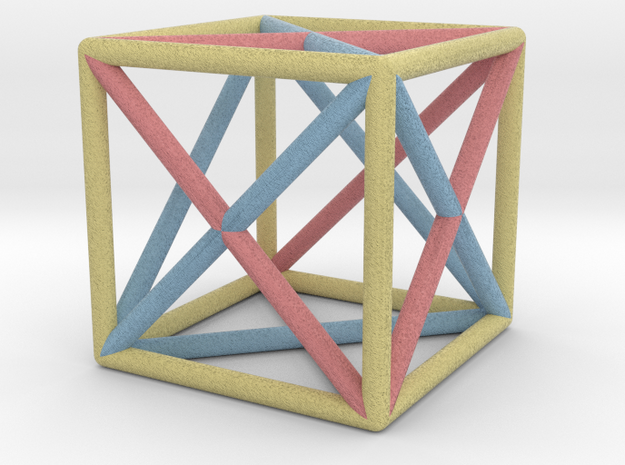 Hexahedron in Full Color Sandstone