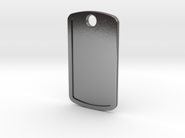 Dogtag Template in Polished Silver