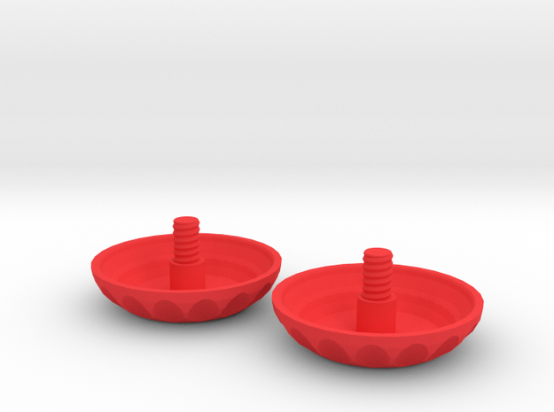 Matilda - Parts 4 & 5: Spin Caps #SAR3DP in Red Processed Versatile Plastic
