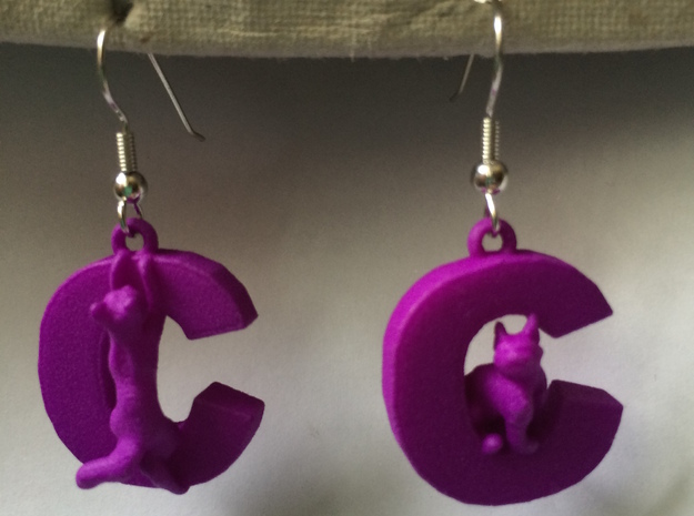 C Is For Cat in Purple Processed Versatile Plastic