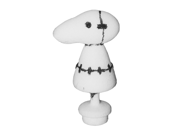 Custom Dummy Inspired Figure for Lego in White Natural Versatile Plastic