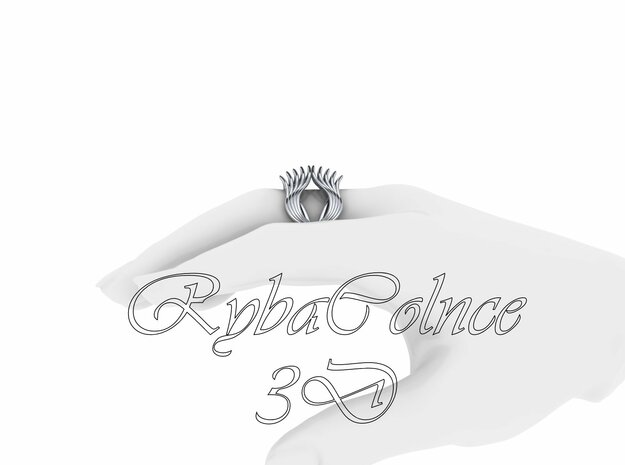 Ring The Knuckle /size 12HK Model / 6US (16.9mm) in Polished Silver