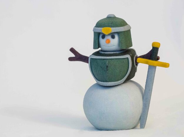 Snowman Warrior in Full Color Sandstone