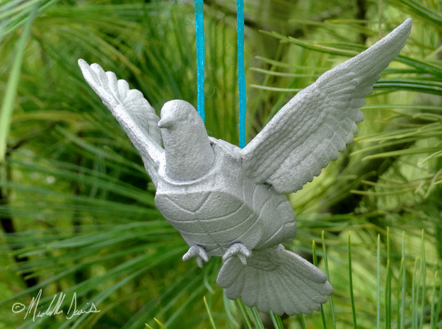 (Mythical) Turtle Dove Sculpture and Ornament in Aluminum