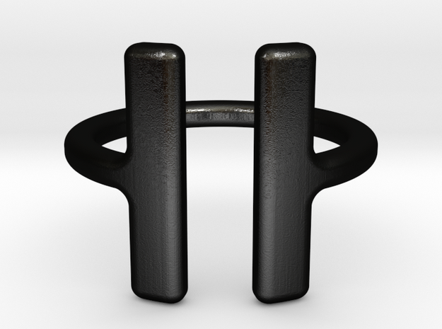 PAUSE Ring size 6 (M) in Matte Black Steel