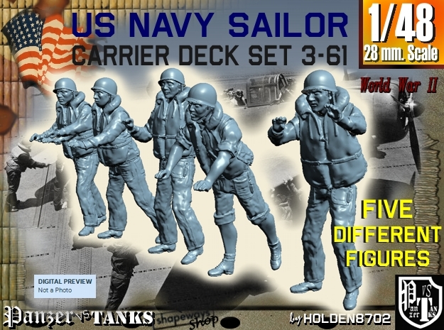 1-48 US Navy Carrier Deck Set 3-61 in Tan Fine Detail Plastic
