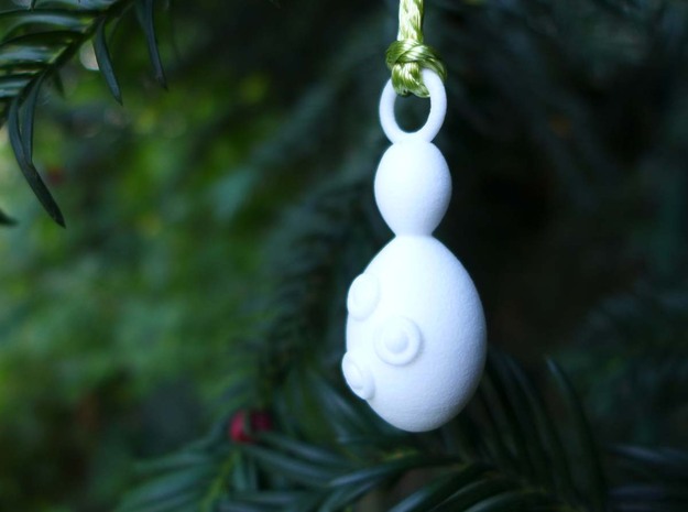 Saccharomyces Ornament - Science Gift in White Processed Versatile Plastic