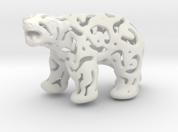 Polar Bear in White Natural Versatile Plastic