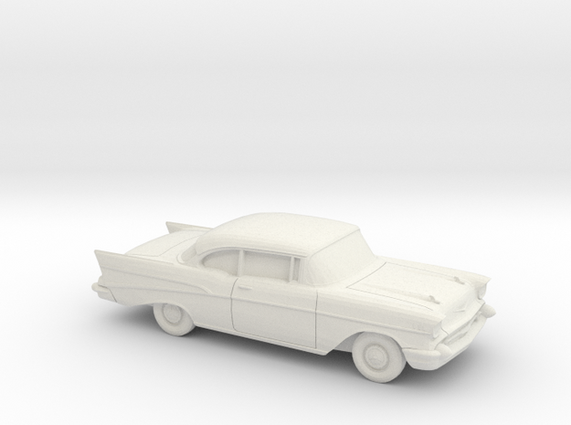 1/87 1957 Chevrolet BelAir Coupe in White Natural Versatile Plastic