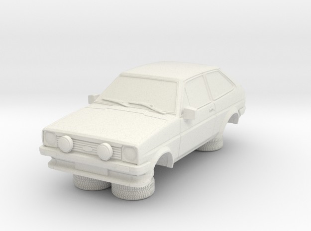 1-76 Ford Fiesta Mk1 Xr2 in White Natural Versatile Plastic