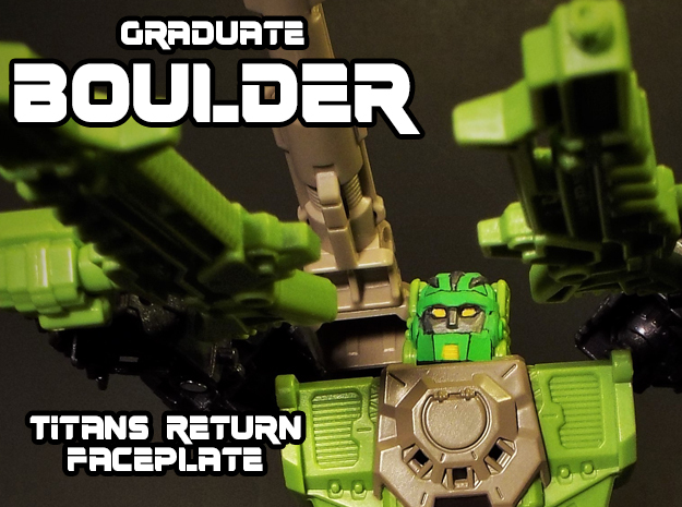 Graduate Boulder Faceplate (Titans Return) in Tan Fine Detail Plastic