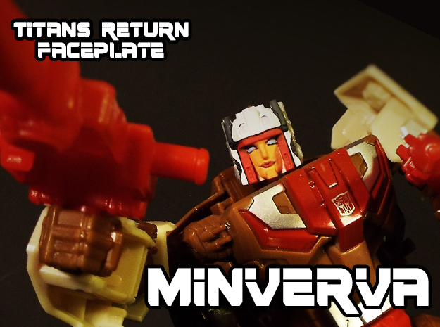 Minerva Faceplate (Titans Return) in Tan Fine Detail Plastic