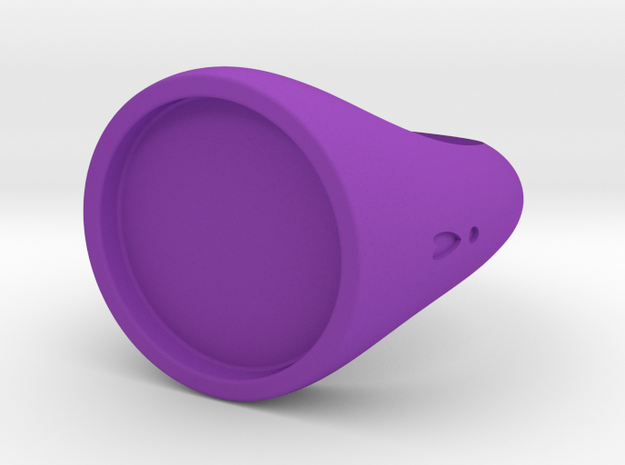 Ring Chevalière Costomizable size 5 US in Purple Processed Versatile Plastic